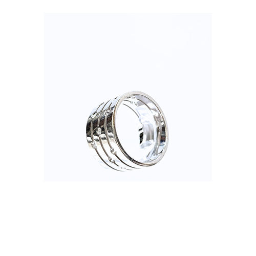 Bague 57 Dinh Van - Bague "Pulse" en or blanc 18 carats et diamants - EU57 à EU58 58 Facettes DINV-RI-PULS-WGD