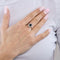 Bague 55 Bague marguerite or blanc et saphir 58 Facettes GU196