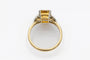 Bague Bague Art Nouveau avec citrine et diamants en or jaune 14k et platine 58 Facettes 11707