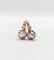 Boucles d'oreilles Dormeuses antiques en or rose 18k et diamants taille rose 58 Facettes A06338