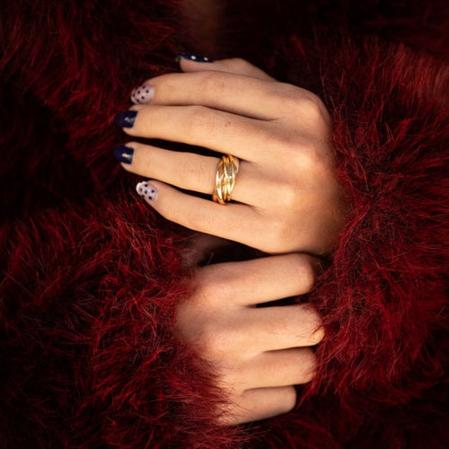 54号戒指 戒指 CARTIER Trinity “La Belle” 三色金戒指 58 Facettes