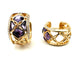 Boucles d'oreilles CHOPARD. Collection "Impériale, créoles or rose, améthystes et diamants 58 Facettes