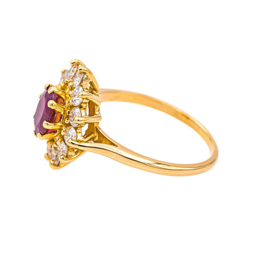 Bague 60 Bague  Marguerite  Or jaune Rubis, Diamant 58 Facettes 3949558CN