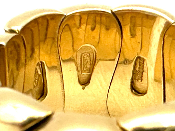 Bague 52 CHOPARD. Collection "Casmir", bague or jaune 18K et pierres de couleur 58 Facettes