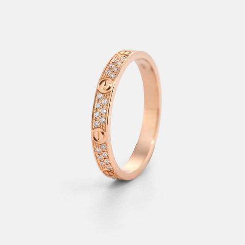 Bague 50 CARTIER - Bague Love mini en or rose et diamants 58 Facettes
