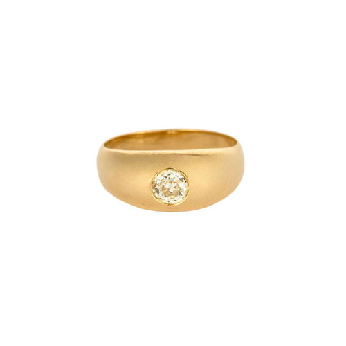 Bague 55.5 Bague jonc or jaune et diamant 58 Facettes THI01753
