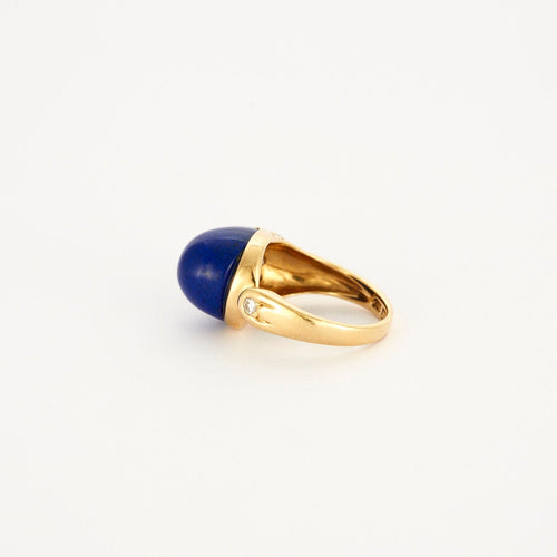 Bague 46 Bague or jaune et lapis lazuli 58 Facettes LP513/10