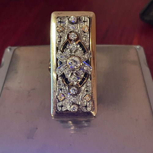 Bague 54 Rare bague Art Déco diamants 58 Facettes