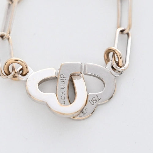 Bague 54 DINH VAN - Bague Double coeur or blanc 58 Facettes 94692