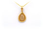Pendentif Pendentif contemporain en or jaune serti de diamants 58 Facettes A057
