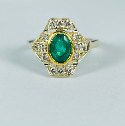 Bague Bague Art Déco émeraude 58 Facettes 118