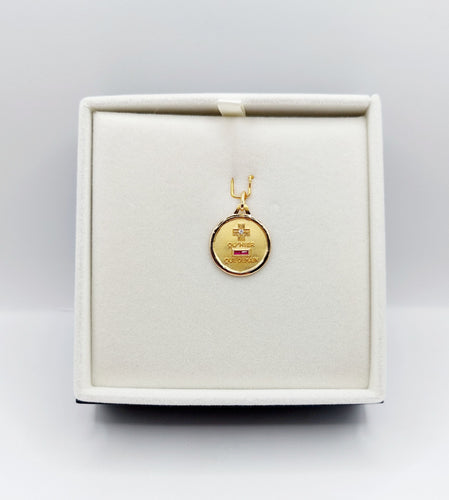 Pendentif AUGIS - Pendentif médaille d'amour or "+ qu'hier - que demain" maison - L'Intemporelle 58 Facettes J5010X0000