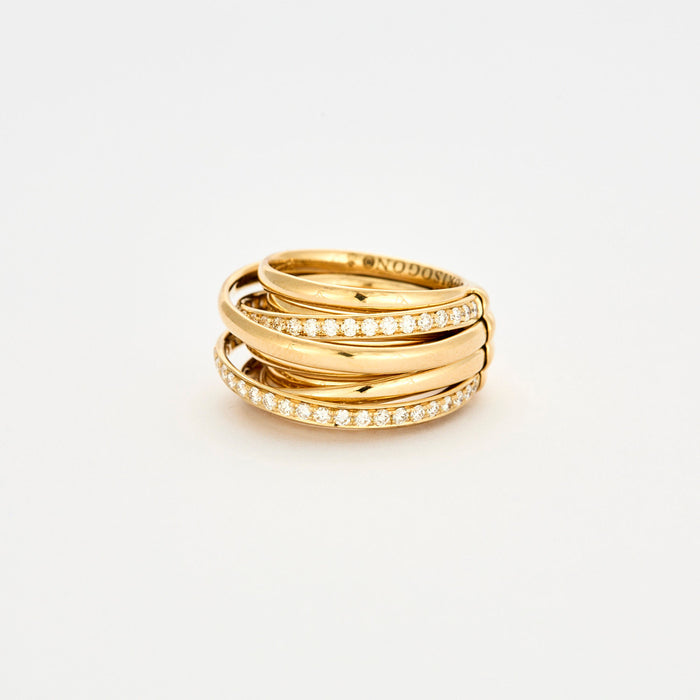 DE GRISOGONO - Ring Allegra yellow gold diamonds