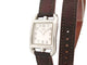 Montre montre HERMES cape cod pm cc1.210 23 mm double tour quartz acier + ecrin 58 Facettes 272560