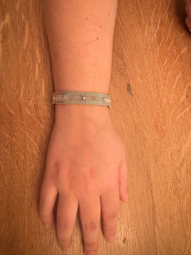 Bracelet BRACELET EN OR BLANC ET DIAMANTS 58 Facettes