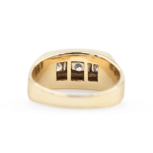 Bague Bague pour homme en or jaune et diamants 58 Facettes 17986