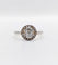 Bague 56.5 Bague cible antique or jaune 18k diamant taille ancienne 0,35 carat (circa 1900) 58 Facettes A06178