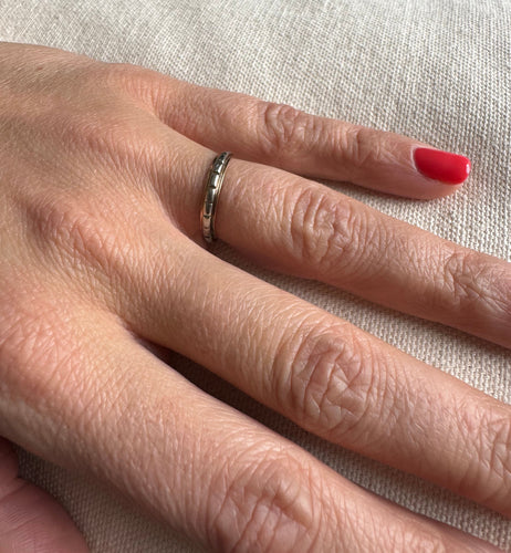 Bague 51 Alliance or rose et blanc 58 Facettes