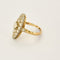 Bague 57 Bague en or jaune, blanc et diamants 58 Facettes ASN0490