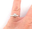Bague 54 Bague solitaire en or blanc avec diamant 58 Facettes