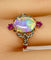 Bague 53 Bague en or jaune, opale, diamants et rubis. Vers 1900. 58 Facettes AB639