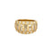 Bague 53 Bague bandeau or jaune et diamants 58 Facettes CRE0041X4