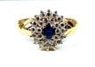 Bague 57 Bague or jaune saphir 26 diamants 58 Facettes AB373