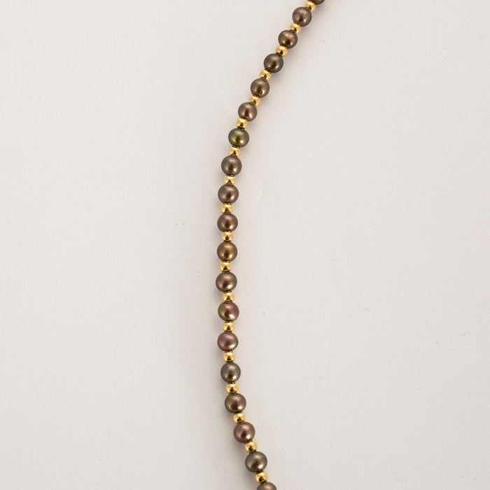 Collier Collier or jaune perles de Tahiti 58 Facettes PCT744138