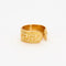 Bague 52.5 Bague jonc ouverte or jaune décor frise grecque 58 Facettes AB56