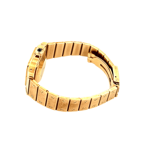 Montre Montre femme Cartier Santos galbée en or 58 Facettes