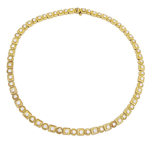Collier Collier Lalaounis, "Byzantine", or jaune et diamants. 58 Facettes 34674