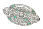 Broche Deco Dazzle : une broche vintage en platine et diamants 58 Facettes 22304-0133