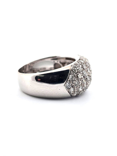 Bague 56 Bague en or blanc avec diamants 58 Facettes