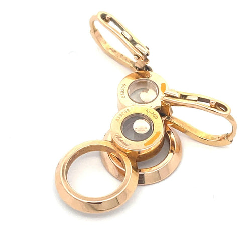 Boucles d'oreilles CHOPARD - Boucles d'oreilles Happy 8 en or rose 58 Facettes