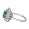 Bague 51 Bague Pompadour  Or blanc Emeraude, Diamant 58 Facettes 4526723RV