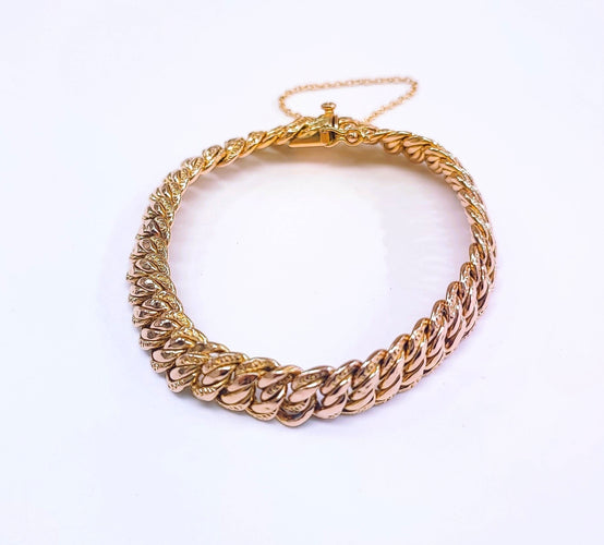 Bracelet Bracelet or jaune, maille américaine 58 Facettes BRAC.US-1810.8