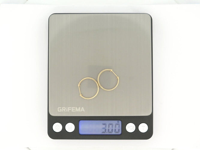 Boucles d'oreilles boucles d'oreilles creoles or 18k & 70 diamants 0.54ct certificat s 58 Facettes 272253