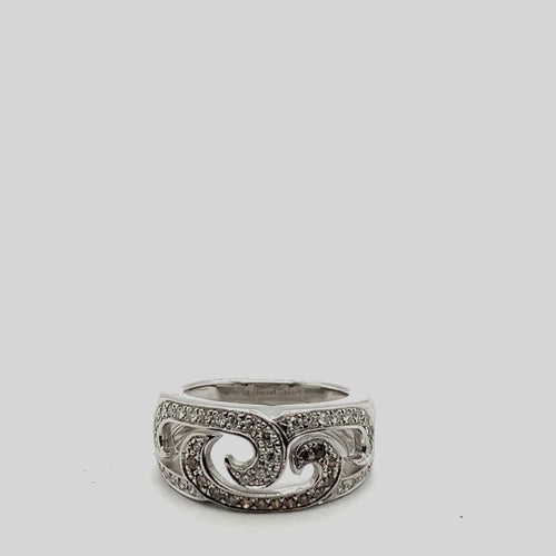 Bague 54 Bague Diamants Or Blanc 58 Facettes