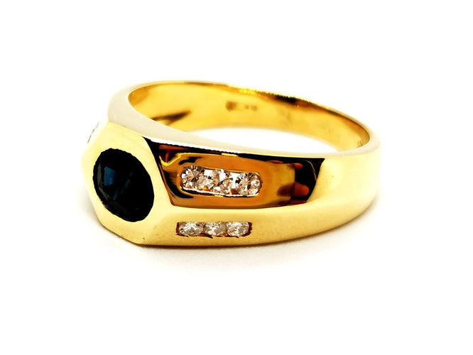 Bague 63 Bague Or jaune Saphir, Diamant 58 Facettes 1242237CN
