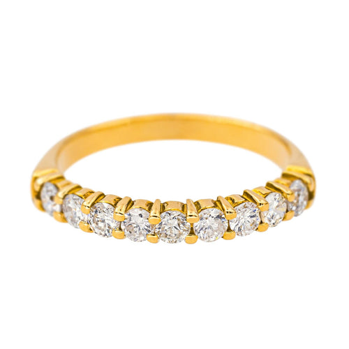 Bague 49 Bague Demi alliance Or jaune Diamant 58 Facettes 4195196CN