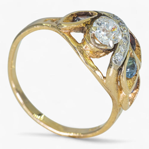 Bague 55 Bague diamants topazes 58 Facettes AM52