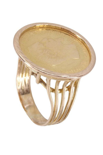 Bague BAGUE PIÈCE 10 FRANCS NAPOLEON III 58 Facettes 088951