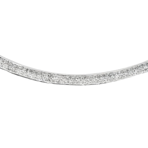 Collier Collier torque or gris et diamants 58 Facettes 250176