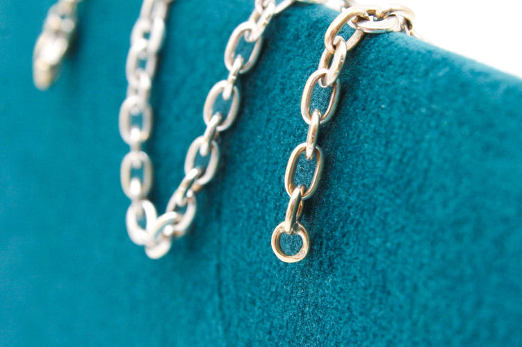 Bracelet maille jaseron or blanc