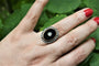 Bague 53 Bague ancienne onyx et diamants 58 Facettes 894