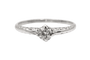 Bague 51 Bague en or blanc avec diamant taille ancienne de 0,25 ct. 58 Facettes 11219