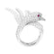Bague 51 Bague Boucheron, "Animaux de Collection : "Cypris, le Cygne", or blanc, diamants, rubis. 58 Facettes 34865