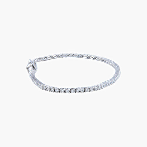 Bracelet Bracelet rivière en or blanc et diamants 58 Facettes 58FC19