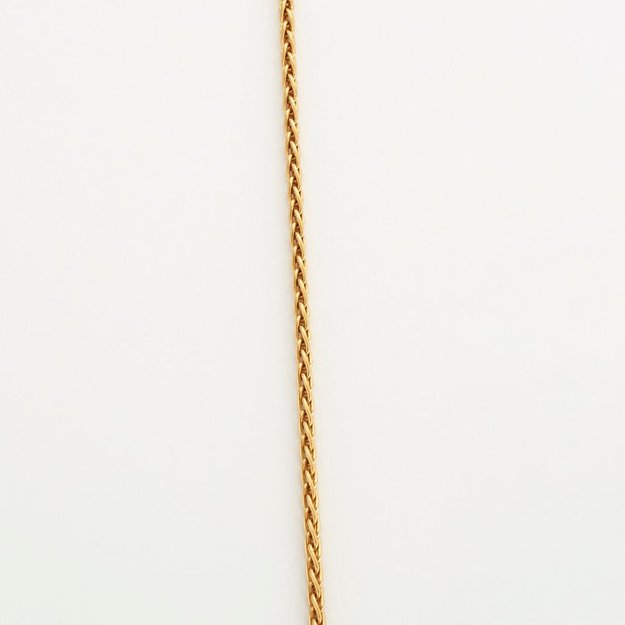 Yellow gold palm chain with chatelaine