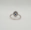 Bague 53 Bague or blanc carats sertie d'un saphir et de diamants naturels 58 Facettes